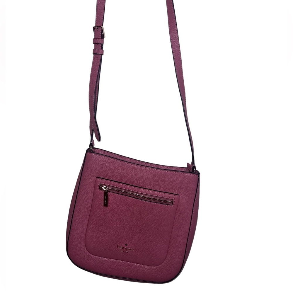 Pink Kate Spade Multiple Compartment Leather Crossbody Leila Purse